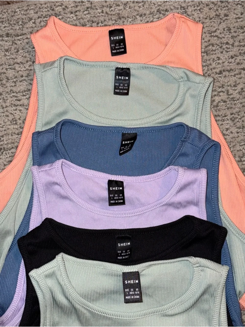 SHEIN Ribbed Tank Top - 6 piece - Picture 3 of 3